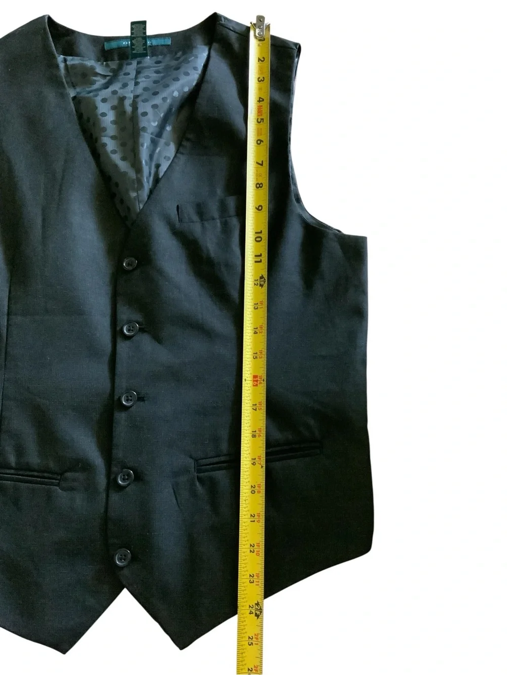 Y2K Perry Ellis Men's Black Gray Vest SZ SMALL